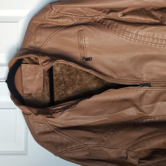 PU leather men jacket - Picture 4 of 9